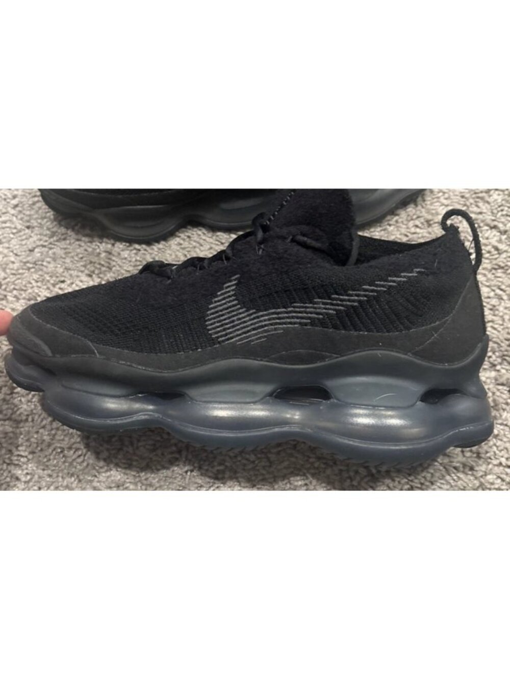 Nice! Nike Air VaporMax 20Flyknit Black Running Shoes Mens US 10.5 (DJ4701-003)
